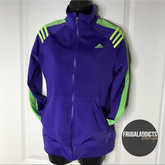 lime green adidas track jacket